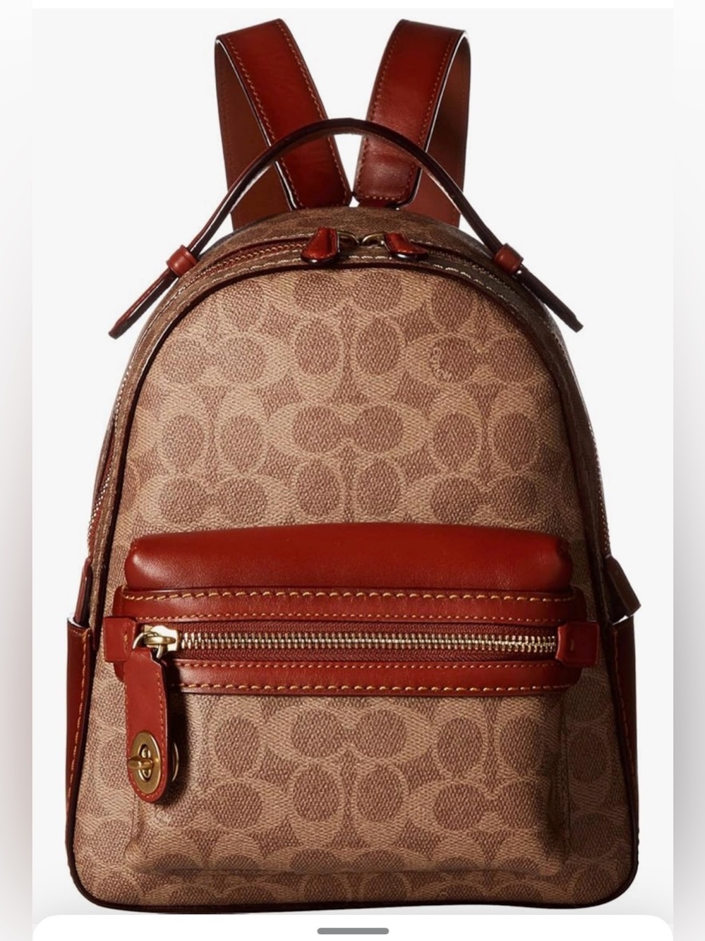 Coach Campus Backpack 23 In Signature Coated Canvas& Refined Calf Leather - Picture 2 of 14
